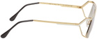 Filippa K Gold & White Angled Aviator Sunglasses