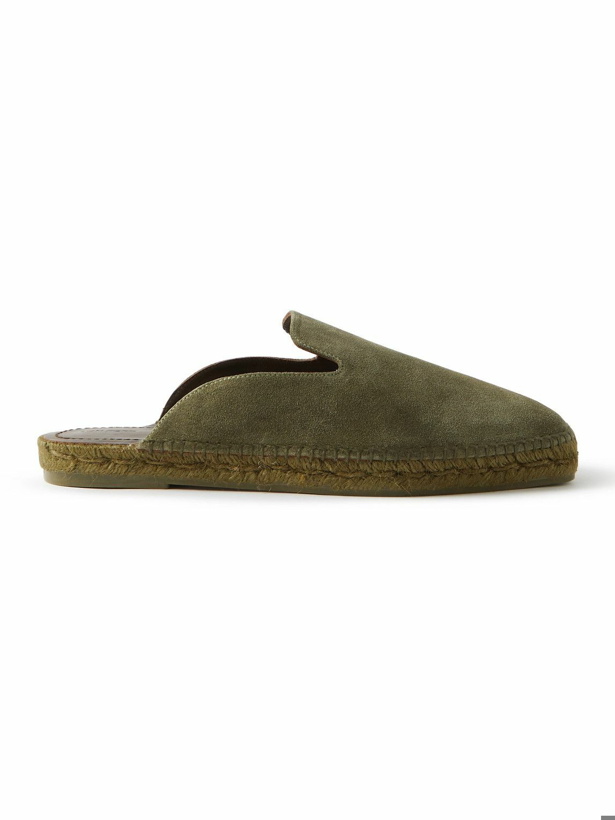 Photo: TOM FORD - Barnes Suede Backless Espadrilles - Green
