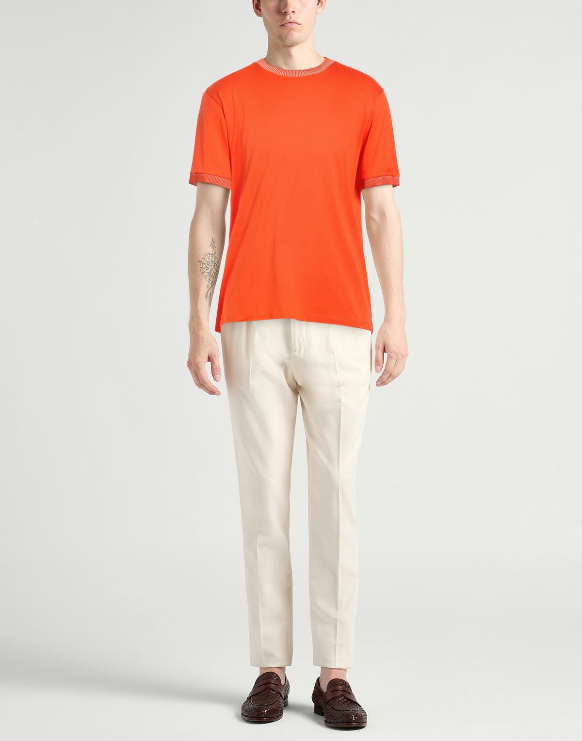 Herno Mens T-shirt in Orange