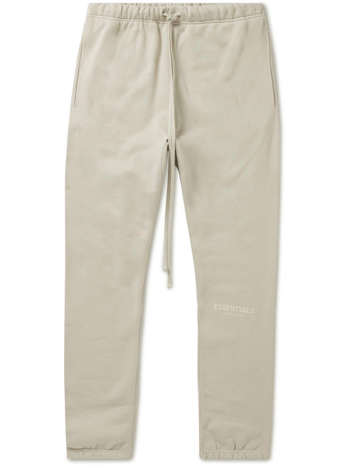 FEAR OF GOD ESSENTIALS Tapered Logo-Flocked Cotton-Blend Jersey Sweatpants  for Men