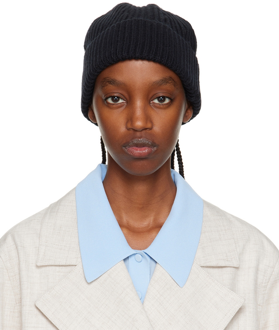 Joseph Gray Ribbed Cashmere Beanie Joseph