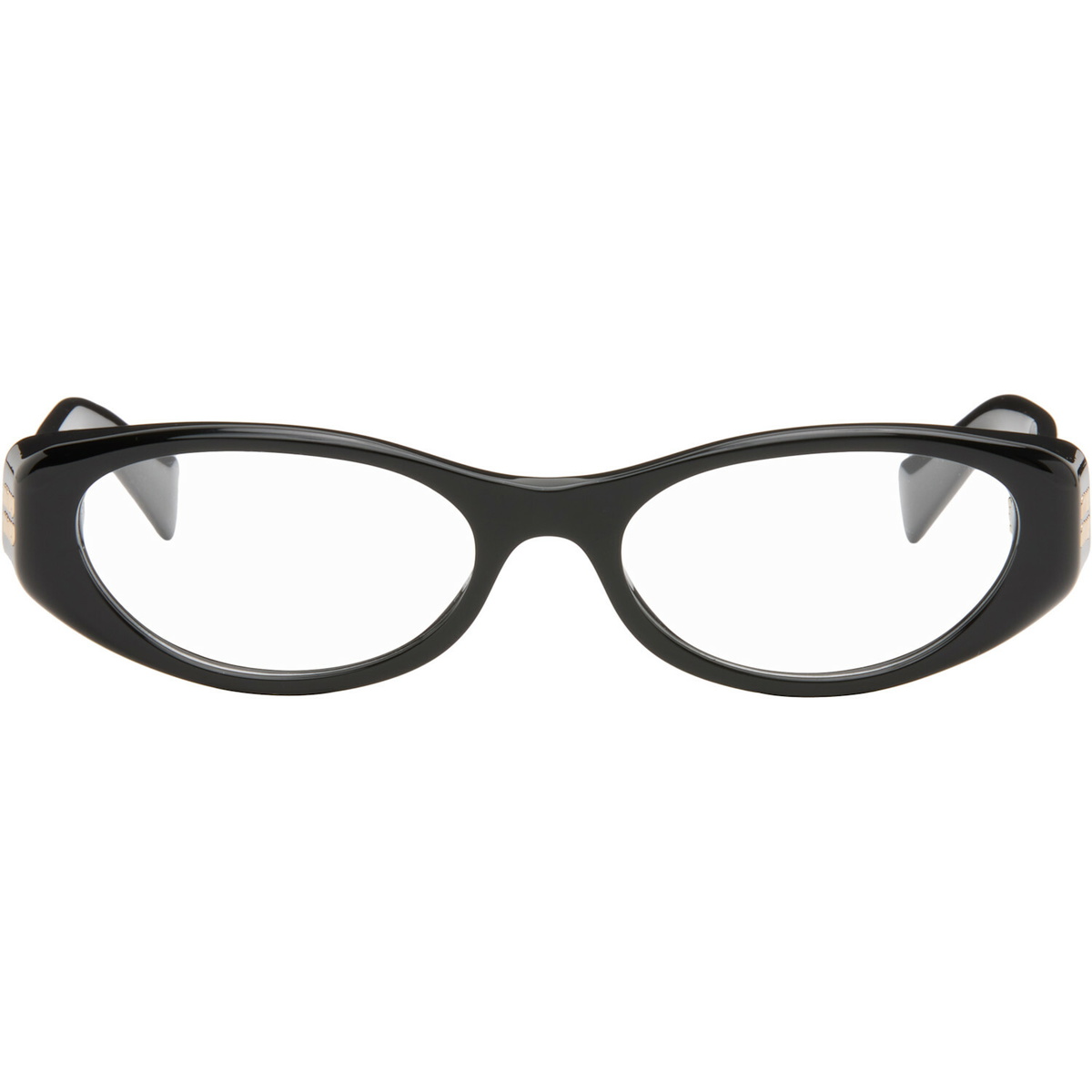 Miu Miu Eyewear Black Oval Glasses