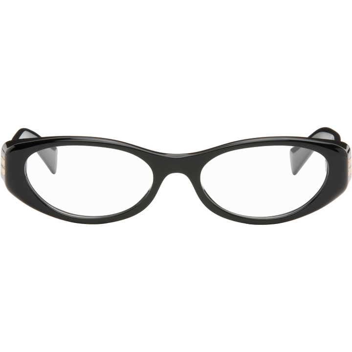 Photo: Miu Miu Eyewear Black Oval Glasses