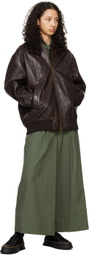 Weekend Max Mara Brown Cursore Leather Jacket