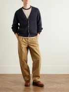 Noah - Ribbed Donegal Merino Wool Cardigan - Blue