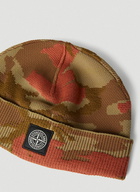 Logo Patch Camouflage Beanie Hat in Multicolour