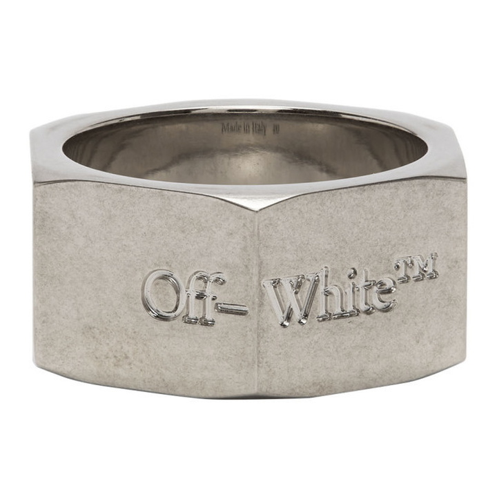 Photo: Off-White Silver Hexnut Ring