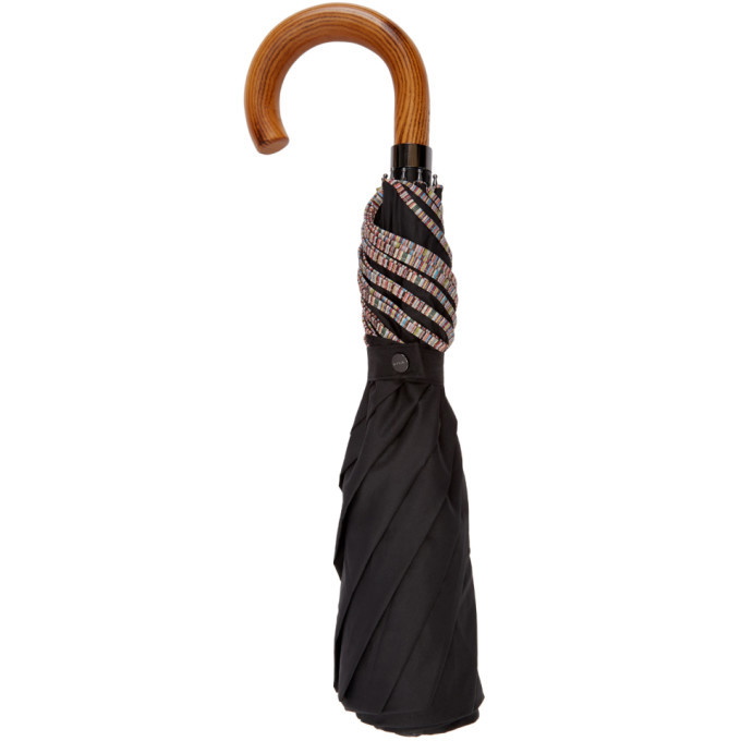 Photo: Paul Smith Black Multistripe Crook Umbrella