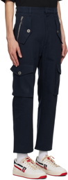 Balmain Blue Zip Cargo Pants