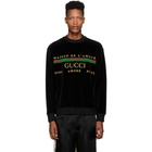 Gucci Black Chenille Maison De Lamour Sweatshirt