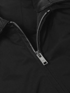 Bottega Veneta - Intrecciato Leather-Trimmed Matte-Shell Down Jacket - Black