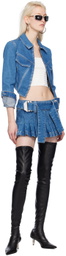 Dion Lee Blue Corset Denim Jacket