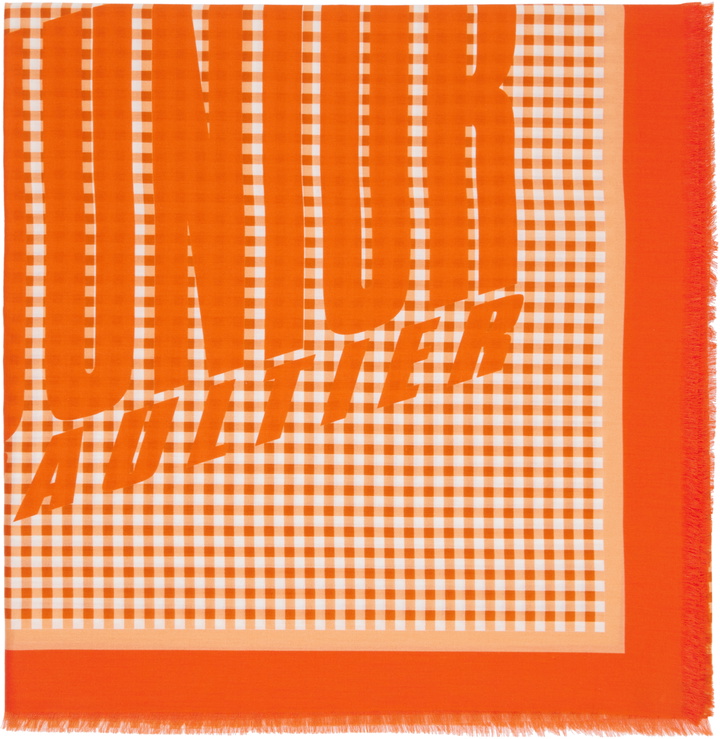Photo: Jean Paul Gaultier Orange Gingham Cover-Up Scarf