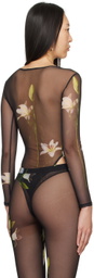 Puppets and Puppets Black Carly Bodysuit