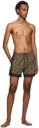 Dries Van Noten Brown Printed Swim Shorts