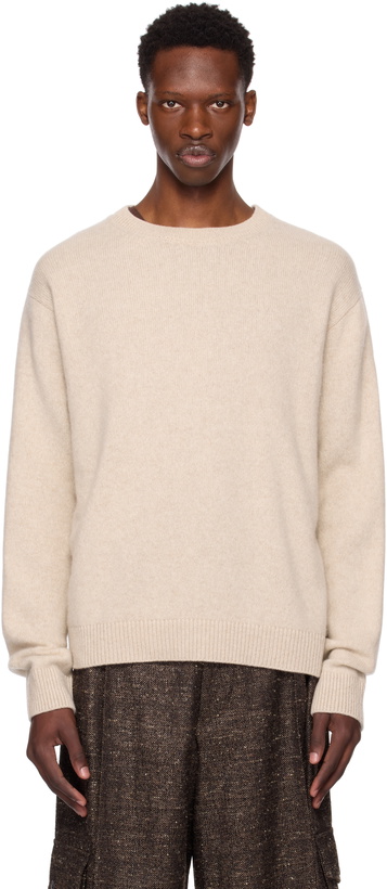 Photo: The Elder Statesman Off-White Simple Crew Sweater