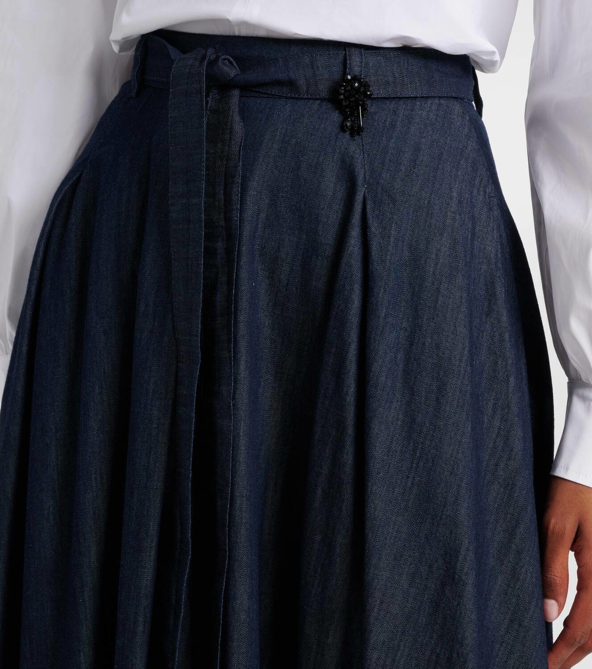 スカート MAX MARA Amanda denim skirt Blu notte S Max Mara Amanda chambray maxi skirt S Max Mara