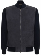 LORO PIANA Cashmere & Suede Bomber Jacket