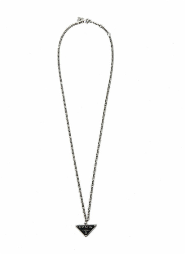 Photo: Triangle Logo Necklace in Black