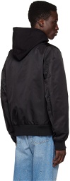Valentino Black Untitled Studs Bomber Jacket