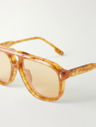 Jacques Marie Mage - Leonard Aviator-Style Tortoiseshell Acetate Sunglasses