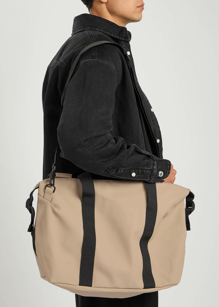 Rains Hilo Weekend Small Rubberised Holdall - Beige - One Size