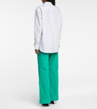 Victoria Beckham - Cotton poplin oversized striped shirt