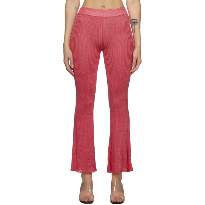 Photo: Calle Del Mar Red Ribbed Lounge Pants