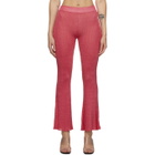 Calle Del Mar Red Ribbed Lounge Pants