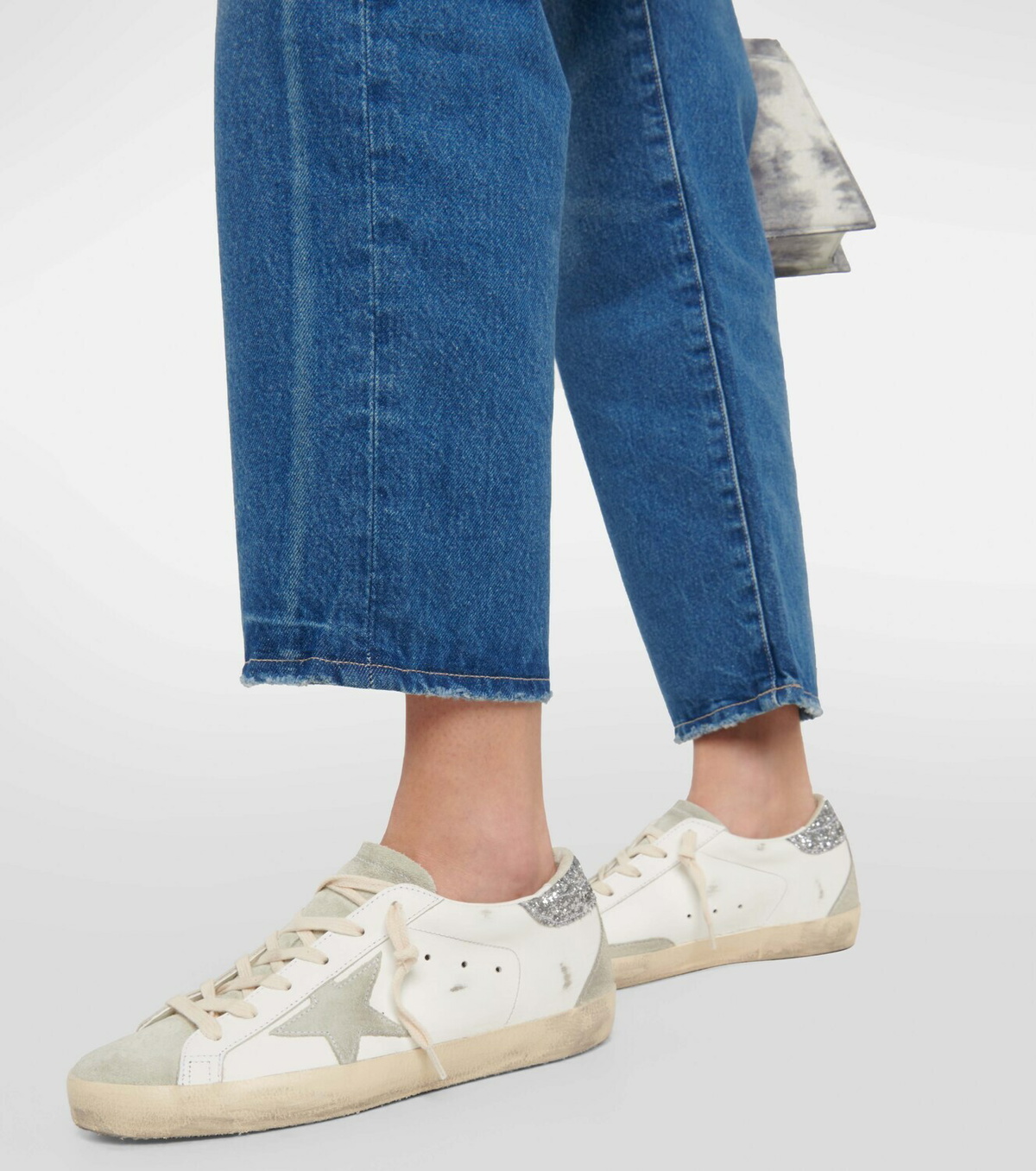 Golden Goose Super-Star embellished leather sneakers Golden