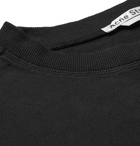 Acne Studios - Logo-Print Garment-Dyed Cotton-Jersey T-Shirt - Men - Black