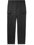 Valentino - Straight-Leg Pleated Stretch-Wool Cargo Trousers - Black