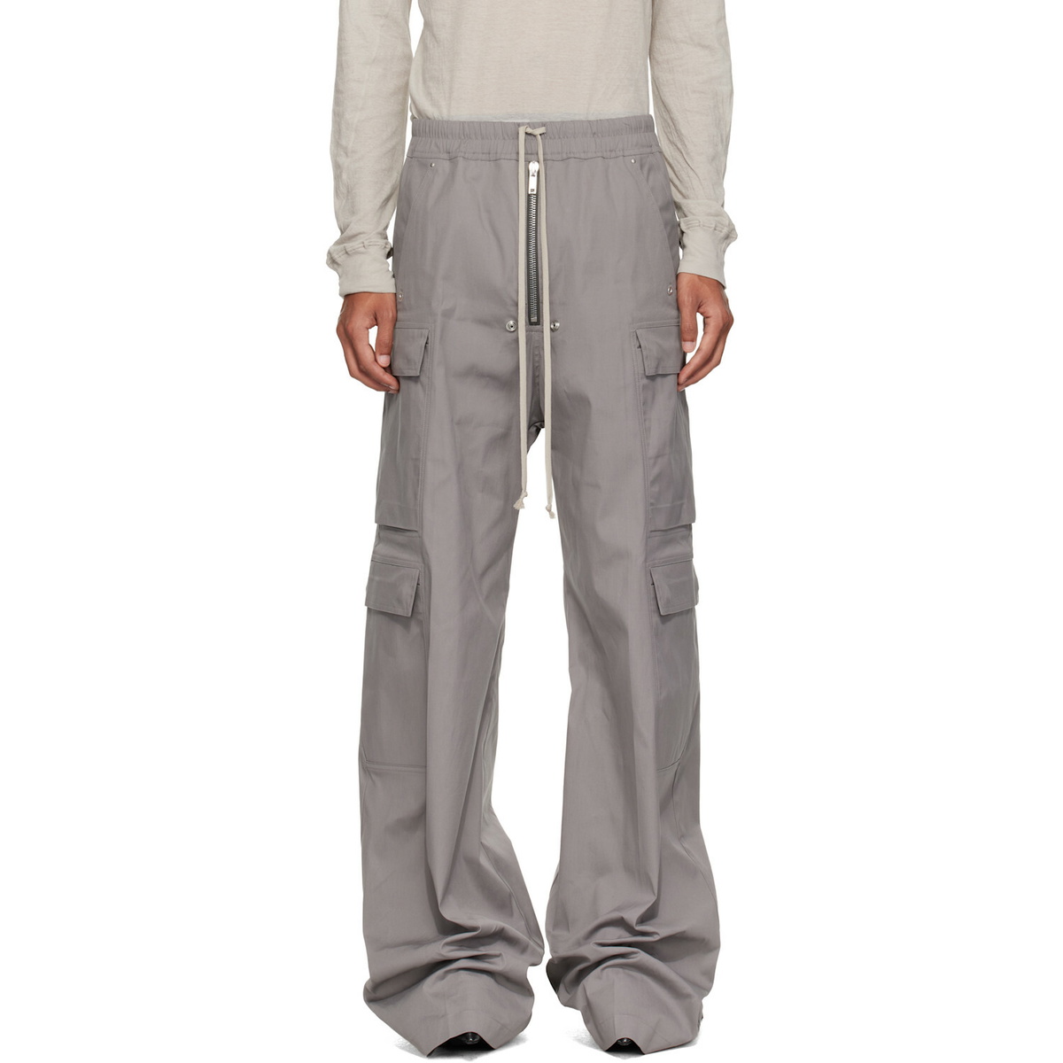 Rick Owens Gray Tower Cargobelas Cargo Pants