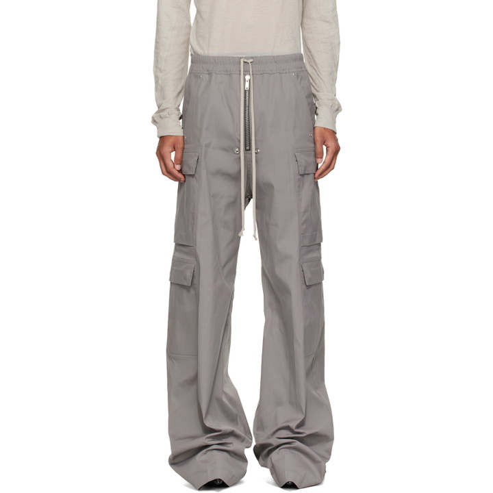 Photo: Rick Owens Gray Tower Cargobelas Cargo Pants