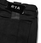 RtA - Skinny-Fit Webbing-Trimmed Denim Jeans - Black