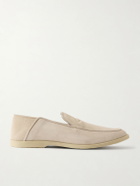 George Cleverley - Mayfair II Collapsible-Heel Suede Loafers - Neutrals