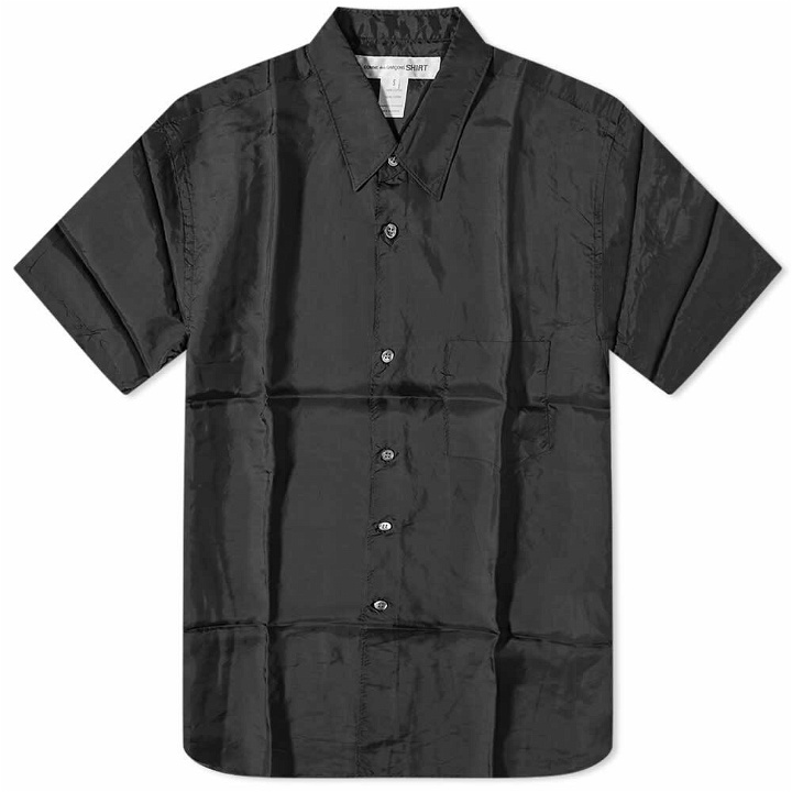 Photo: Comme des Garçons SHIRT Light Cupra Short Sleeve Shirt in Black
