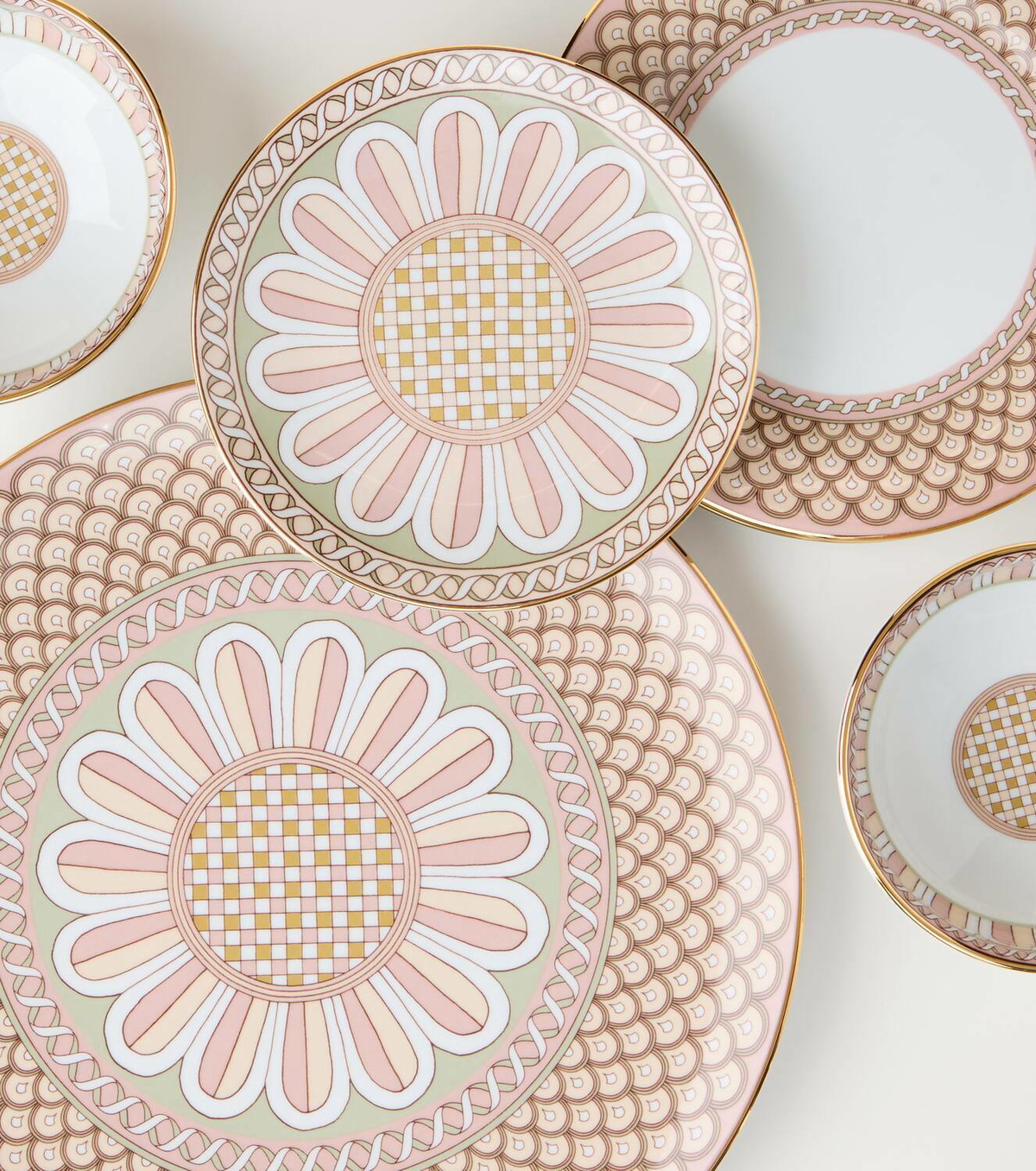 La DoubleJ Napoli Dusty Pink set of 2 dessert plates
