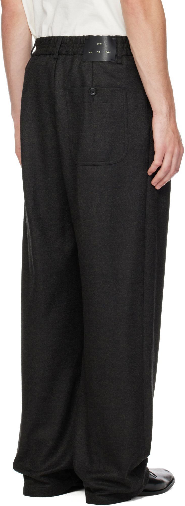 Song for the Mute Gray Double Pleated Trousers