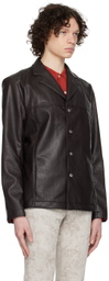Séfr Brown Francis Faux-Leather Jacket