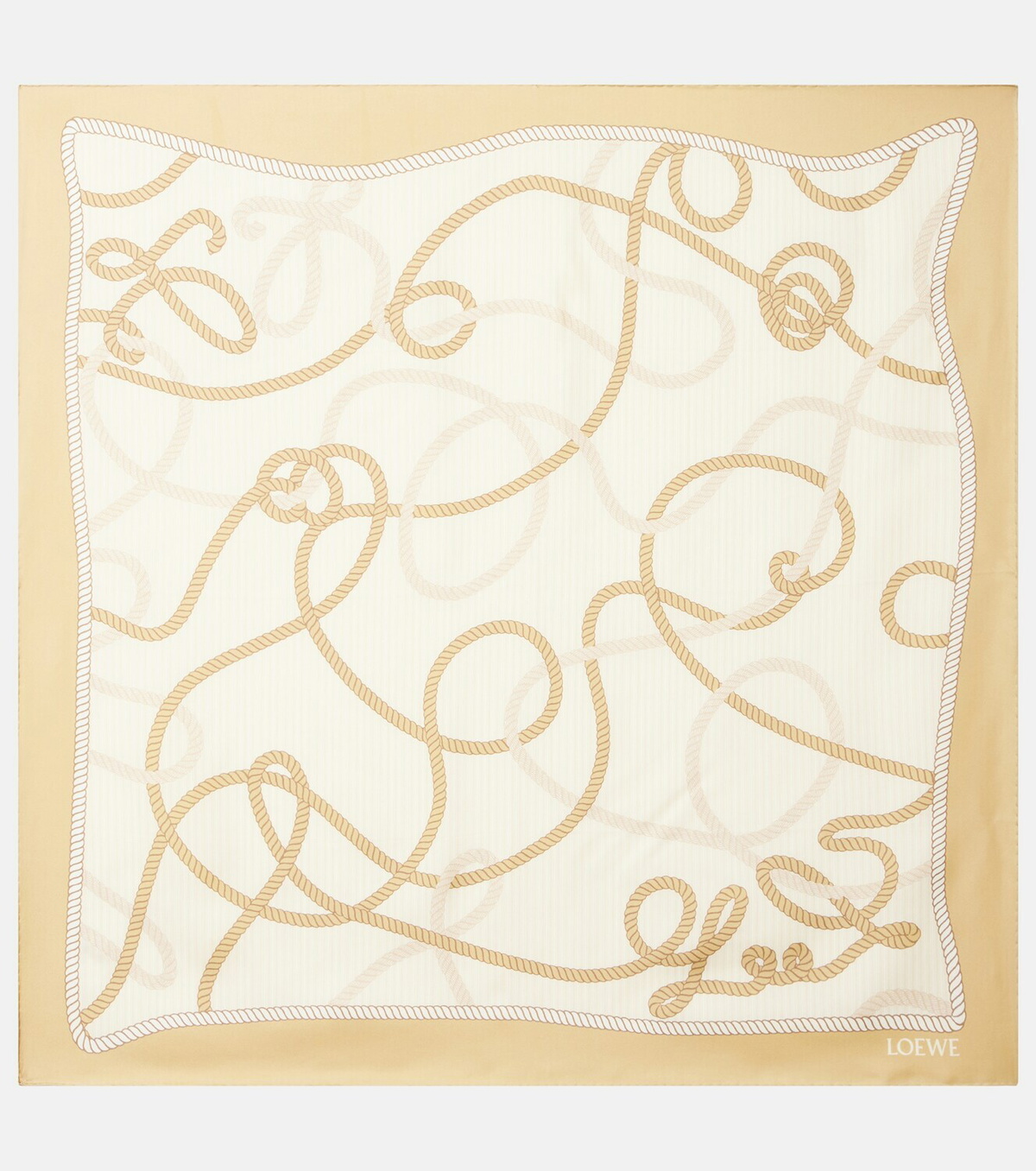 Loewe Anagram silk twill scarf