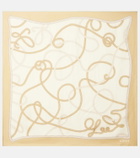 Loewe Anagram silk twill scarf