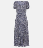 Polo Ralph Lauren - Floral puff-sleeve crêpe midi dress