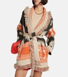 Alanui - Icon jacquard cashmere and linen cardigan