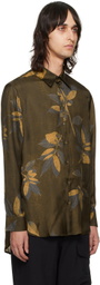 UMA WANG Brown Tab Shirt