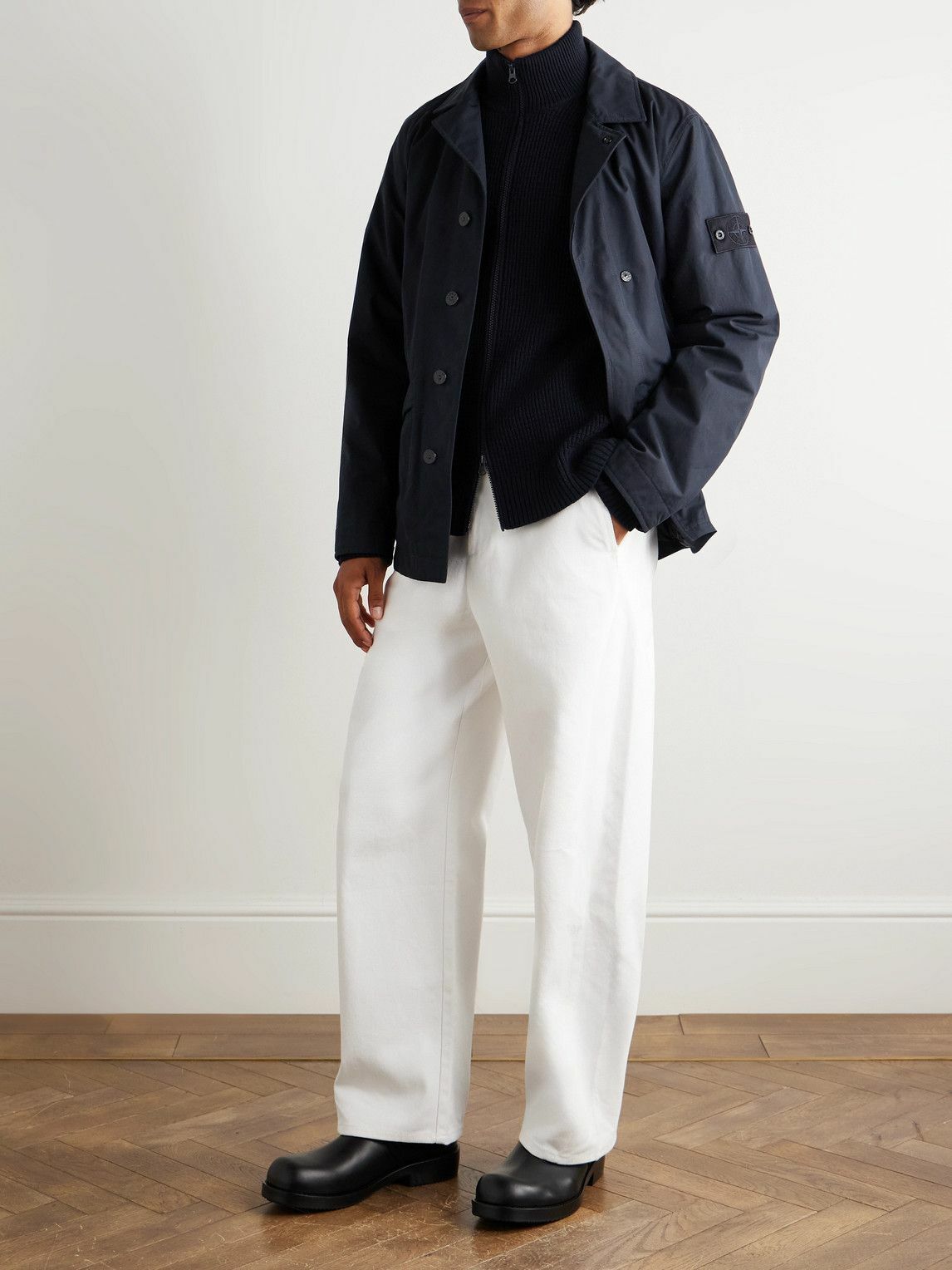 Stone Island - Padded Cotton-Canvas Coat - Blue