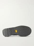 Visvim - FKT Runner Leather and Suede-Trimmed Canvas Sneakers - Black