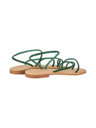MC2 Saint Barth Flat Ring Sandals With Green Rhinestones