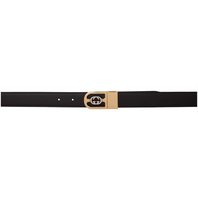 Photo: Gucci Reversible Black Interlocking Double G Belt