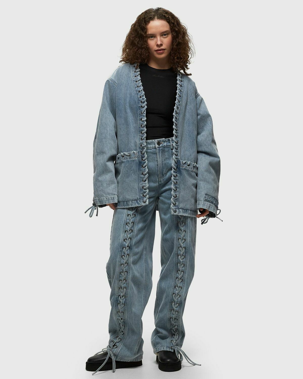ダウンジャケット・コート ROTATE BIRGER CHRISTENSEN 'Denim Oversized' jacket Rotate Birger Christensen Denim Oversized Jacket Blue Denim
